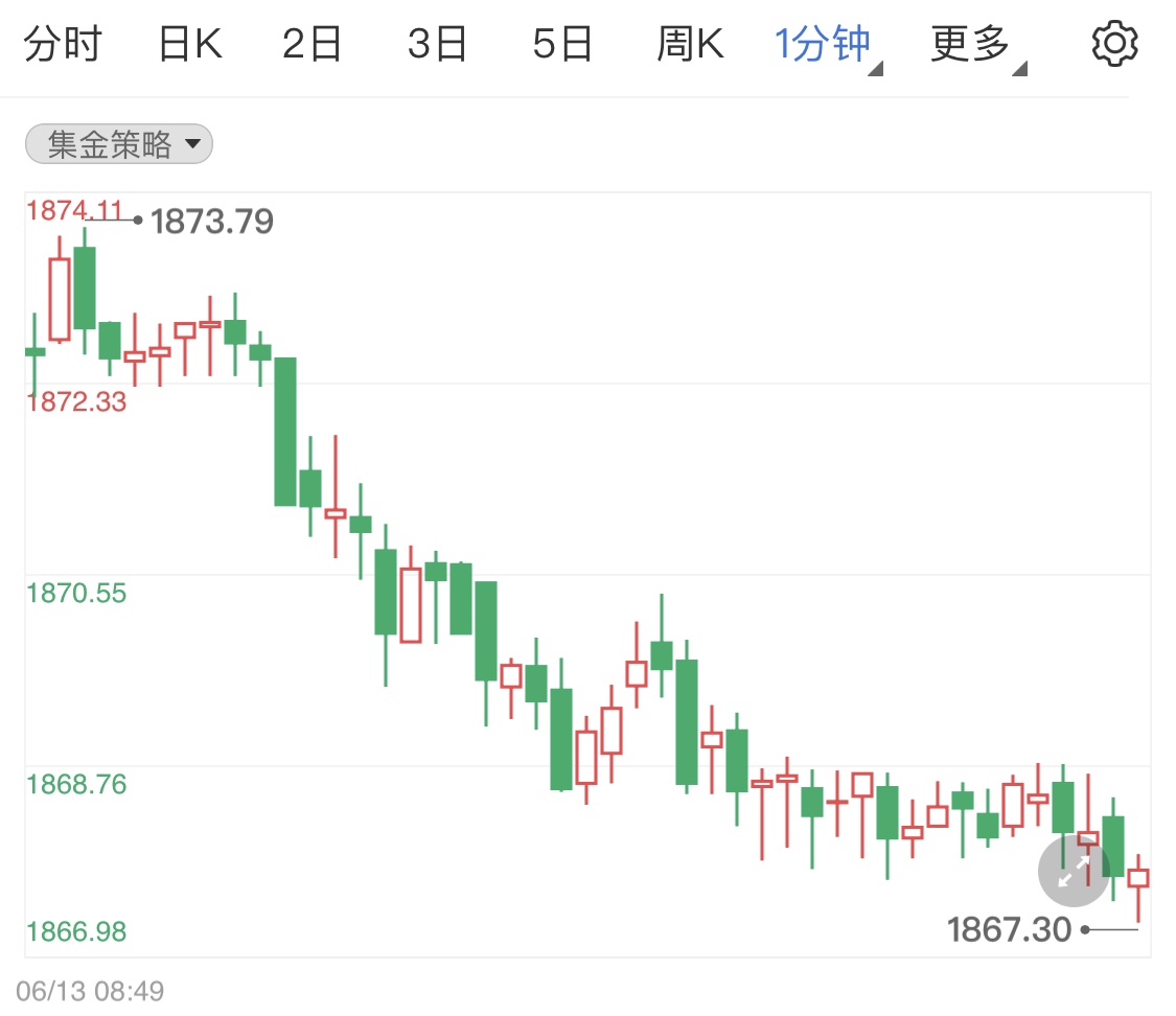 国际金价高位小调整 美国5月CPI大涨8.6%