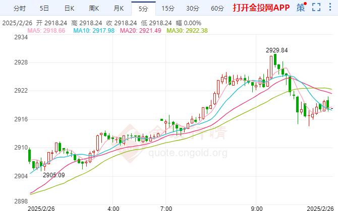 2025年2月26日国际黄金行情走势分析